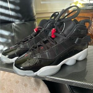 Black and Red Nike Jordans